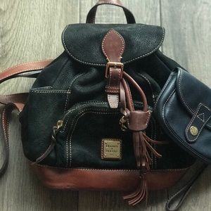 Vintage suedeleather Dooney&bourke backpack+wallet